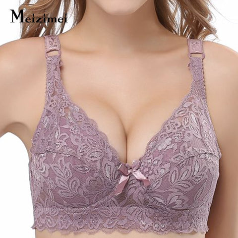 2020 Plus Size 40 90 44 Push up Lace Bras for Women's Bralette crop top bh BCD Underwear Sexy Lingerie Brassiere Girl summer 36