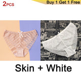 DERUILADY Sexy Perspective Lace Panties Women Comfortable Cotton Bottom Panties Ladies Lingerie Low Rise Seamless Underwear