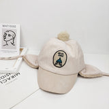 MILANCEL kids hat winter boys warm hats fur lining hat for girls cartton boys caps 1-5 years