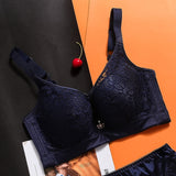 FallSweet Plus Size Bras for Women Full Coverage Push Up Bra Sexy Lace Bralette C D E Cup Ladies Brassiere Femme
