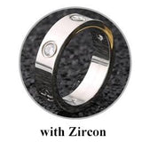 Fashion Rose Gold Stainless Steel Ring With Stone Crystal For Woman Girl For Men Couple In Wedding With Cross