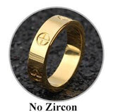 Fashion Rose Gold Stainless Steel Ring With Stone Crystal For Woman Girl For Men Couple In Wedding With Cross