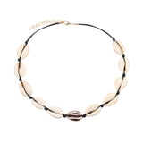 Hot Conch Seashell Necklace Women Jewelry Summer Beach Shell Choker Bohemian Rope Cowrie Beaded Necklaces Handmade Collar Female