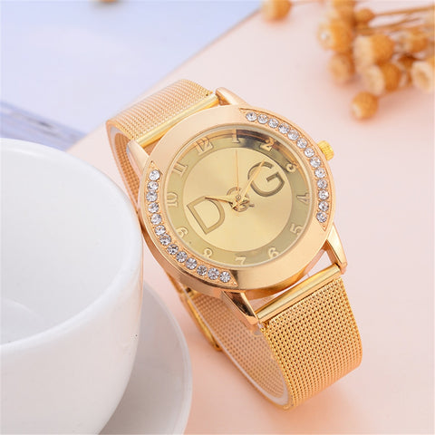 2020 new European fashion popular style women luxury watch brand Quartz watches Reloj Mujer casual stainless steel watches
