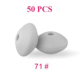 keep&grow 50pcs Lentil Silicone Beads 12mm Food Grade Rodent DIY Baby Pendant Necklace Baby Teether children's products