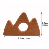 Baby Wooden Teethers Food Grade Beech Wood Animal Tortoise Koala Whale Turtle Wooden Shape Pacifier Wooden Teether Newborn Toys
