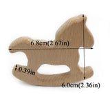 Baby Wooden Teethers Food Grade Beech Wood Animal Tortoise Koala Whale Turtle Wooden Shape Pacifier Wooden Teether Newborn Toys