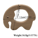 Baby Wooden Teethers Food Grade Beech Wood Animal Tortoise Koala Whale Turtle Wooden Shape Pacifier Wooden Teether Newborn Toys
