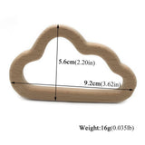 Baby Wooden Teethers Food Grade Beech Wood Animal Tortoise Koala Whale Turtle Wooden Shape Pacifier Wooden Teether Newborn Toys