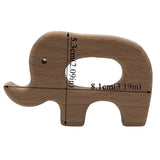Baby Wooden Teethers Food Grade Beech Wood Animal Tortoise Koala Whale Turtle Wooden Shape Pacifier Wooden Teether Newborn Toys