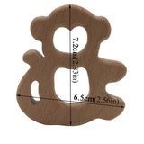 Baby Wooden Teethers Food Grade Beech Wood Animal Tortoise Koala Whale Turtle Wooden Shape Pacifier Wooden Teether Newborn Toys