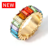 Fashion 3A Cubic Zirconia Ring For Women Men 2020 Bohemian Colorful Rainbow Ring Woman Diy Statement Rings Party Wedding Jewelry