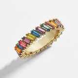 Fashion 3A Cubic Zirconia Ring For Women Men 2020 Bohemian Colorful Rainbow Ring Woman Diy Statement Rings Party Wedding Jewelry