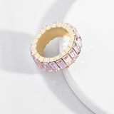 Fashion 3A Cubic Zirconia Ring For Women Men 2020 Bohemian Colorful Rainbow Ring Woman Diy Statement Rings Party Wedding Jewelry