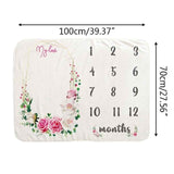 Baby Blanket Soft Flannel Photography Monthly Photo Newborn Children Wings Plant Cartoon Angel Milestone Sleeping Bath Crawling