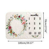 Baby Blanket Soft Flannel Photography Monthly Photo Newborn Children Wings Plant Cartoon Angel Milestone Sleeping Bath Crawling
