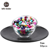 Let's make 50pcs Silicone Beads 12mm Eco-friendly Sensory Teething Necklace Food Grade Mom Nursing DIY Jewelry Baby Teethers