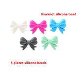 Keep&Grow 5pcs Candy Color Teether hexagon Silicone Beads For Pacifier Clips DIY Cute Teething Toys Silicone Baby Teether