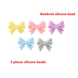 Keep&Grow 5pcs Candy Color Teether hexagon Silicone Beads For Pacifier Clips DIY Cute Teething Toys Silicone Baby Teether