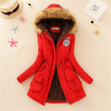 Winter women coat 2019 Women's Parka Casual Outwear Military Hooded fur Coat Down Jackets Winter Coat for Female CC001