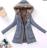 Winter women coat 2019 Women's Parka Casual Outwear Military Hooded fur Coat Down Jackets Winter Coat for Female CC001