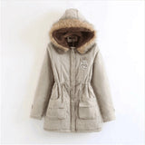 Winter women coat 2019 Women's Parka Casual Outwear Military Hooded fur Coat Down Jackets Winter Coat for Female CC001