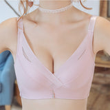 Sexy Push Up lingerie Wire Free Bras for Women Wide Straps Underwear