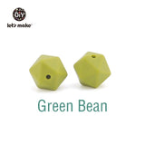 Let's Make 10pc 14mm Silicone Beads Hexagon Bpa Free Silicone Teether Diy Teething Toy Baby Chewable Accessories Baby Teether