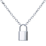 Punk Chain with Lock Necklace for Women Men Padlock Pendant Necklace 2020 Statement Gothic Cool Collier Femme Fashion Jewelry