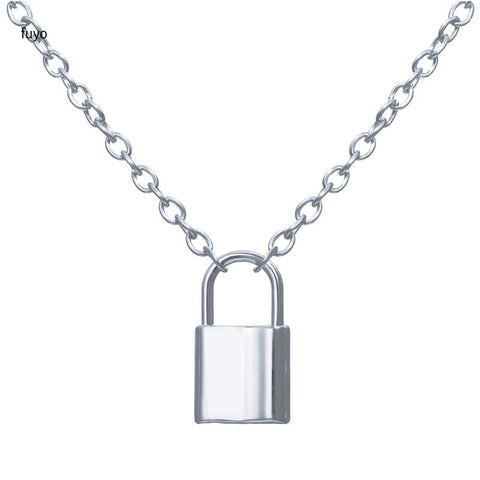 Punk Chain with Lock Necklace for Women Men Padlock Pendant Necklace 2020 Statement Gothic Cool Collier Femme Fashion Jewelry