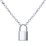 Punk Chain with Lock Necklace for Women Men Padlock Pendant Necklace 2020 Statement Gothic Cool Collier Femme Fashion Jewelry