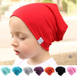 Fashion Cute Solid Knitted Cotton Hats For Newborn Baby Children Autumn Winter Warm Earmuffs Colorful Crown Caps Skullies