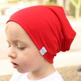 Fashion Cute Solid Knitted Cotton Hats For Newborn Baby Children Autumn Winter Warm Earmuffs Colorful Crown Caps Skullies