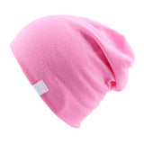 Fashion Cute Solid Knitted Cotton Hats For Newborn Baby Children Autumn Winter Warm Earmuffs Colorful Crown Caps Skullies