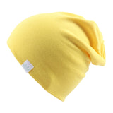 Fashion Cute Solid Knitted Cotton Hats For Newborn Baby Children Autumn Winter Warm Earmuffs Colorful Crown Caps Skullies