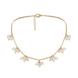 Gothic Baroque Pearl Pendant Choker Necklace for Women Wedding Punk Big Bead Lariat Gold Color Long Chain Necklace Jewelry