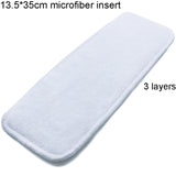 Reusable Washable Diaper Inserts Bamboo Cotton Elastic Inserts Boosters Liners For Baby Diaper Cover Nappies Charcoal Insert