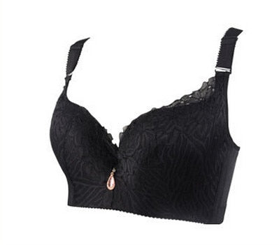 Sexy Deep V Bra Big Size Full Coverage Bras Push Up Brassiere Floral Lace Non Padded Lingerie46 48 50DE Cup Underwear For Women