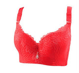 Sexy Deep V Bra Big Size Full Coverage Bras Push Up Brassiere Floral Lace Non Padded Lingerie46 48 50DE Cup Underwear For Women