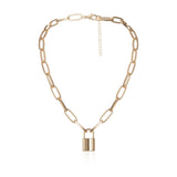 Ingemark Multi Layer Lover Lock Pendant Choker Necklace Steampunk Padlock Heart Chain Necklace Collier Best Couple Jewelry Gift