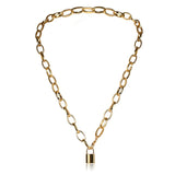 Ingemark Multi Layer Lover Lock Pendant Choker Necklace Steampunk Padlock Heart Chain Necklace Collier Best Couple Jewelry Gift