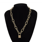 Ingemark Multi Layer Lover Lock Pendant Choker Necklace Steampunk Padlock Heart Chain Necklace Collier Best Couple Jewelry Gift