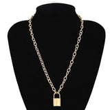 Ingemark Multi Layer Lover Lock Pendant Choker Necklace Steampunk Padlock Heart Chain Necklace Collier Best Couple Jewelry Gift