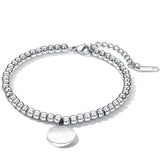 Stainless Steel Love Heart Bracelets For Women Party Gift Fashion Joyas de Chain Charm Bracelets Jewelry Wholesale Text Engraved