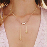 IPARAM Fashion New Star Multi-layer Women Necklaces 2020 Classic Gold Chain Pendant Necklace For Women Jewelry Gift