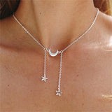 IPARAM Fashion New Star Multi-layer Women Necklaces 2020 Classic Gold Chain Pendant Necklace For Women Jewelry Gift