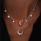 IPARAM Fashion New Star Multi-layer Women Necklaces 2020 Classic Gold Chain Pendant Necklace For Women Jewelry Gift