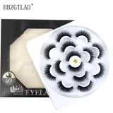 HBZGTLAD New 7 pairs natural false eyelashes fake lashes long makeup 3d mink lashes eyelash extension mink eyelashes for beauty