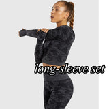 Camo Yoga Set Women Seamless Fitness Yoga Bra Sport Bra Camouflage High Waist GYM Leggings Pants Fitness Suit Workout leggins