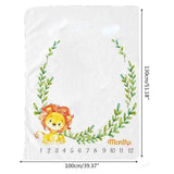Baby Blanket Soft Flannel Photography Monthly Photo Newborn Children Wings Plant Cartoon Angel Milestone Sleeping Bath Crawling
